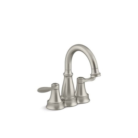 KOHLER Bellera Centerset Lav Faucet, 0.5 Gpm 27378-4N-BN